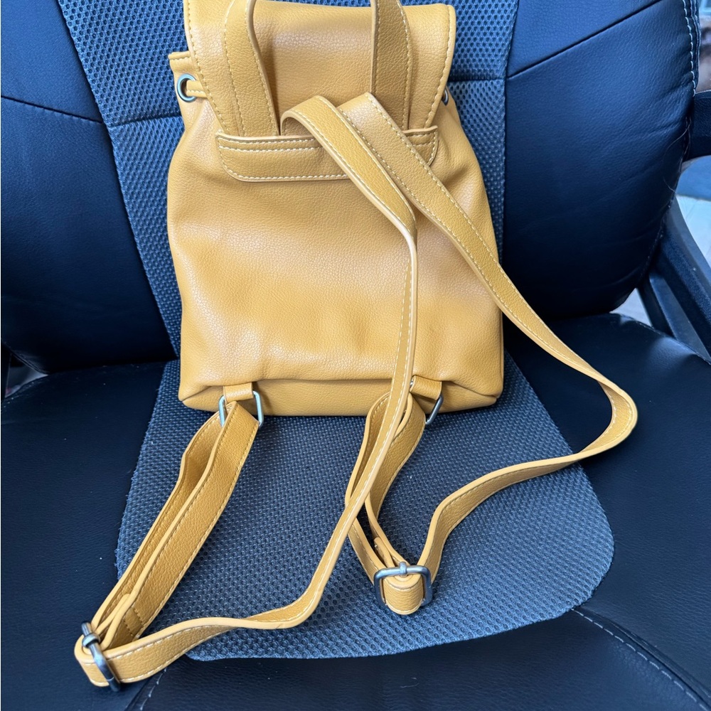 NWOT | Urban Outfitters | Yellow Leather Backpack - Picture 6 of 6